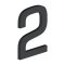 Deltana House Numbers, No"2" Digit, Flat Black (US19)