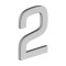 Deltana House Numbers, No"2" Digit, Satin Stainless Steel (US32D) Finished