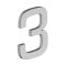 Deltana House Numbers, No"3" Digit, Satin Stainless Steel (US32D) Finished