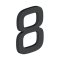 Deltana House Numbers, No"8" Digit, Flat Black (US19) Finished