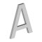 Deltana Stainless Steel Modern Letters, E Series with Risers, Letter "A", 4" Height Satin Stainless Steel (US32D) Finished