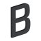 Deltana Stainless Steel Modern Letters, E Series with Risers, Letter "B", 4" Height Flat Black (US19) Finished