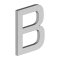 Deltana Stainless Steel Modern Letters, E Series with Risers, Letter "B", 4" Height Satin Stainless Steel (US32D) Finished