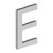 Deltana Stainless Steel Modern Letters, E Series with Risers, Letter "E", 4" Height Satin Stainless Steel (US32D) Finished