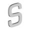 Deltana Stainless Steel Modern Letters, E Series with Risers, Letter "S", 4" Height Satin Stainless Steel (US32D) Finished