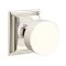 Emtek Round Door Knob, Modern Classic Brass, Wilshire, Polished Nickel - Lifetime (US14) Finish