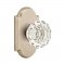 Emtek EM7108AS Crystal Astoria Knob on #1 Rosette Tumbled White Bronze