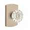Emtek EM7100AS Crystal Astoria Knob on #4 Rosette Tumbled White Bronze