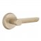Emtek EM7106AR Aurora Lever on #2 Rosette Tumbled White Bronze