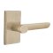 Emtek Aurora Lever, Sandcast Bronze Leverset, Dummy Pair, Ribbon & Reed Rosette, Tumbled White Bronze (TWB)