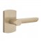 Emtek EM7100AR Aurora Lever on #4 Rosette Tumbled White Bronze
