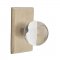 Emtek EM7104BL Bristol Knob on #3 Rosette Tumbled White Bronze