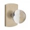 Emtek EM7100BL Bristol Knob on #4 Rosette Tumbled White Bronze