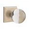 Emtek EM7111BL Bristol Knob on #6 Rosette Tumbled White Bronze