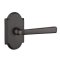 Emtek Cimarron Lever, Sandcast Bronze Leverset, #1 Rosette, Flat Black Bronze (FB)