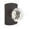 Emtek EM7100CK Diamond Crystal Knob on #4 Rosette Flat Black Bronze