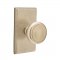 Emtek EM7104BU Sandcast Bronze Butte Knob on #3 Rosette Tumbled White Bronze
