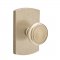 Emtek EM7100BU Sandcast Bronze Butte Knob on #4 Rosette Tumbled White Bronze