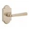 Emtek EM7108CR Cimarron Lever on #1 Rosette Tumbled White Bronze