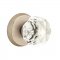 Emtek EM7106CK Diamond Crystal Knob on #2 Rosette Tumbled White Bronze