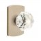 Emtek EM7100CK Diamond Crystal Knob on #4 Rosette Tumbled White Bronze