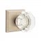 Emtek EM7111CK Diamond Crystal Knob on #6 Rosette Tumbled White Bronze