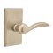 Emtek Durango Lever, Sandcast Bronze Leverset, #3 Rosette, Unlacquered Brass Tumbled White Bronze (TWB)