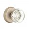 Emtek EM7106GT Georgetown Knob on #2 Rosette Tumbled White Bronze