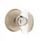 Emtek EM7106HT Hampton Knob on #2 Rosette Tumbled White Bronze