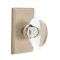 Emtek Hampton Glass Knob, Sandcast Bronze Door Knob, #3 Rosette, Unlacquered Brass Tumbled White Bronze (TWB)
