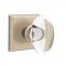 Emtek EM7111HT Hampton Knob on #6 Rosette Tumbled White Bronze