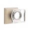 Emtek EM7111MSC Modern Square Crystal Knob on #6 Rosette Tumbled White Bronze