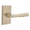 Emtek Montrose Lever, Sandcast Bronze Leverset, #3 Rosette, Unlacquered Brass Tumbled White Bronze (TWB)