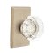 Emtek Old Town Glass Knob, Sandcast Bronze Door Knob, #3 Rosette, Unlacquered Brass Tumbled White Bronze (TWB)