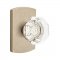 Emtek EM7100OT Old Town Clear Knob on #4 Rosette Tumbled White Bronze