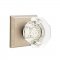 Emtek EM7111OT Old Town Clear Knob on #6 Rosette Tumbled White Bronze