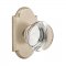 Emtek EM7108PC Providence Crystal Knob on #1 Rosette Tumbled White Bronze