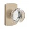 Emtek EM7100PC Providence Crystal Knob on #4 Rosette Tumbled White Bronze