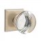 Emtek EM7111PC Providence Crystal Knob on #6 Rosette Tumbled White Bronze