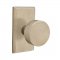 Emtek EM7104BZRN Sandcast Bronze Round Knob on #3 Rosette Tumbled White Bronze