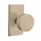 Emtek Round Knob, Sandcast Bronze Door Knob, #3 Rosette, Unlacquered Brass Tumbled White Bronze (TWB)