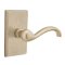Emtek Montrose Lever, Sandcast Bronze Leverset, #3 Rosette, Unlacquered Brass Tumbled White Bronze (TWB)