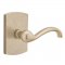 Emtek EM7100TT Teton Lever on #4 Rosette Tumbled White Bronze