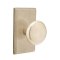 Emtek Winchester Knob, Sandcast Bronze Door Knob, #3 Rosette, Unlacquered Brass Tumbled White Bronze (TWB)