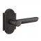 Emtek EM7108AR Aurora Lever on #1 Rosette Medium Bronze
