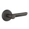 Emtek Aurora Lever, Sancdast Bronze Leverset, Dummy Pair, Ribbon & Reed Rosette, Medium Bronze (MB)