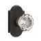 Emtek EM7108AS Crystal Astoria Knob on #1 Rosette Medium Bronze