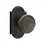 Emtek EM7108BU Sandcast Bronze Butte Knob on #1 Rosette Medium Bronze