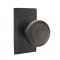 Emtek EM7104BU Sandcast Bronze Butte Knob on #3 Rosette Medium Bronze