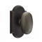 Emtek EM7108BZEG Sandcast Bronze Egg Knob on #1 Rosette Medium Bronze